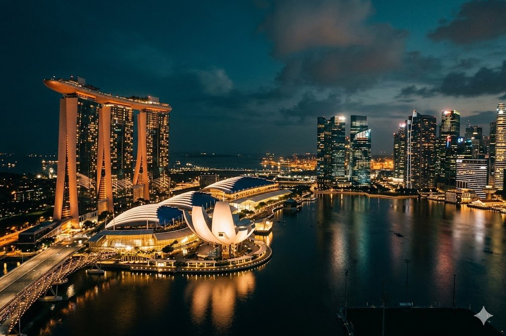 新加坡濱海灣夜景